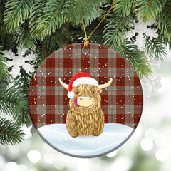 Clan Davidson Dress Dancers Tartan Christmas Ceramic Ornament Highland Cows Style MK39 Davidson Dress Dancers Tartan Tartan Ornament   