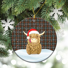 Clan Murray of Atholl Weathered Tartan Christmas Ceramic Ornament Highland Cows Style KA27 Murray of Atholl Weathered Tartan Tartan Ornament   