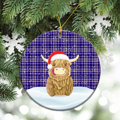 Clan Ochterlony Tartan Christmas Ceramic Ornament Highland Cows Style II41 Ochterlony Tartan Tartan Ornament   