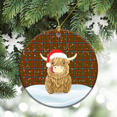 Clan Seton Hunting Modern Tartan Christmas Ceramic Ornament Highland Cows Style NQ83 Seton Hunting Modern Tartan Tartan Ornament   