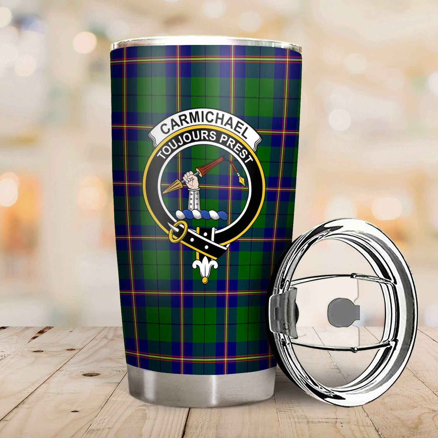 Clan Carmichael Modern Tartan Crest Tumbler LP97 Clan Carmichael Tartan Today   