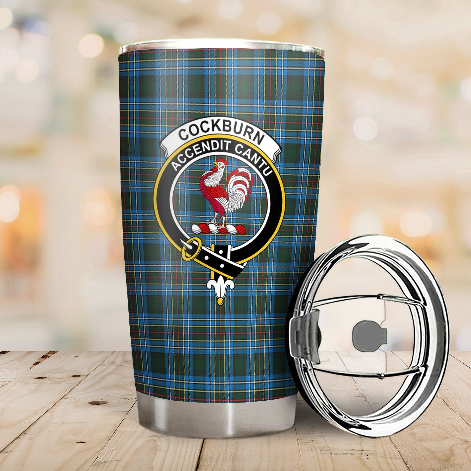 Clan Cockburn Modern Tartan Crest Tumbler HT92 Clan Cockburn Tartan Today   