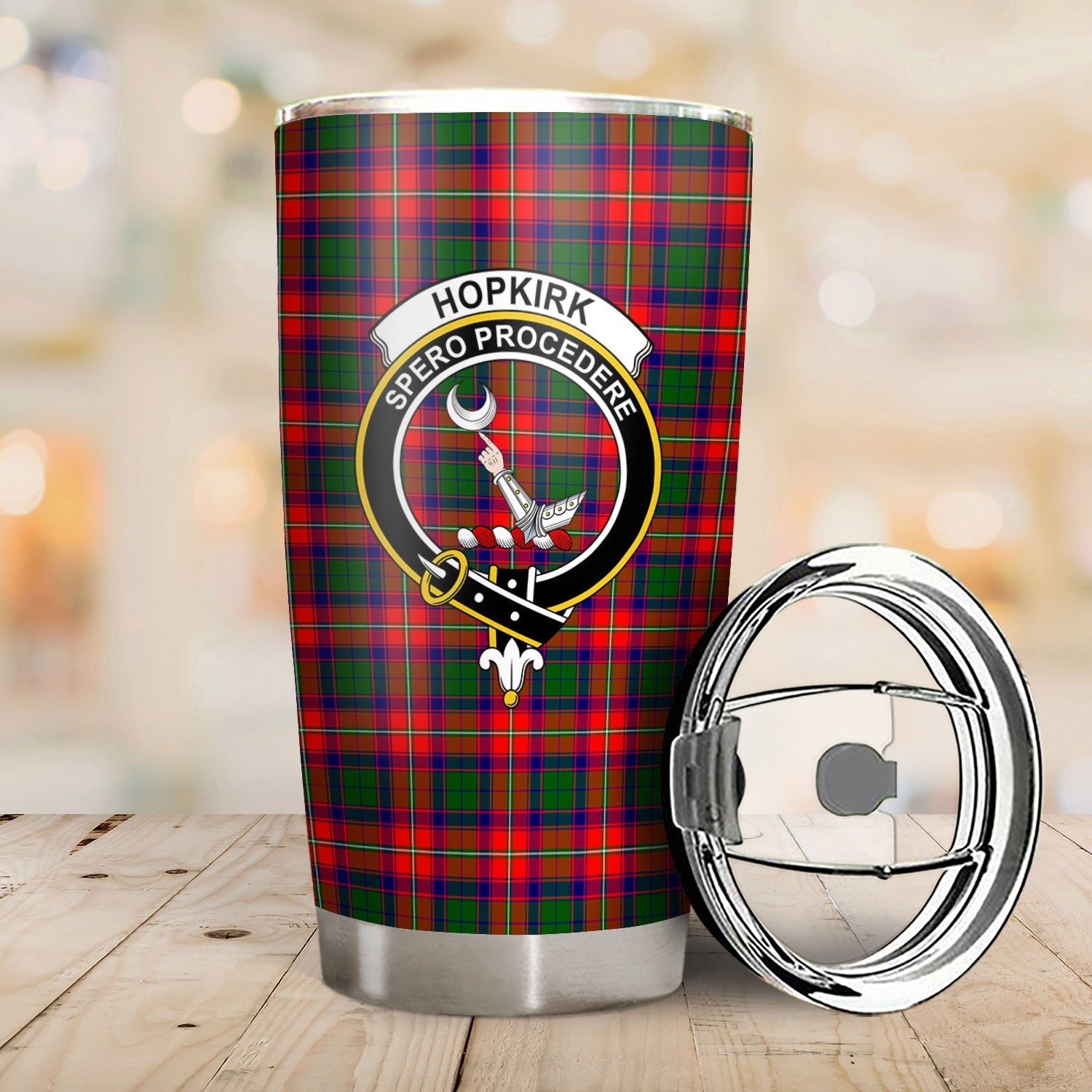 Clan Hopkirk Tartan Crest Tumbler HG94 Clan Kirk Tartan Today   