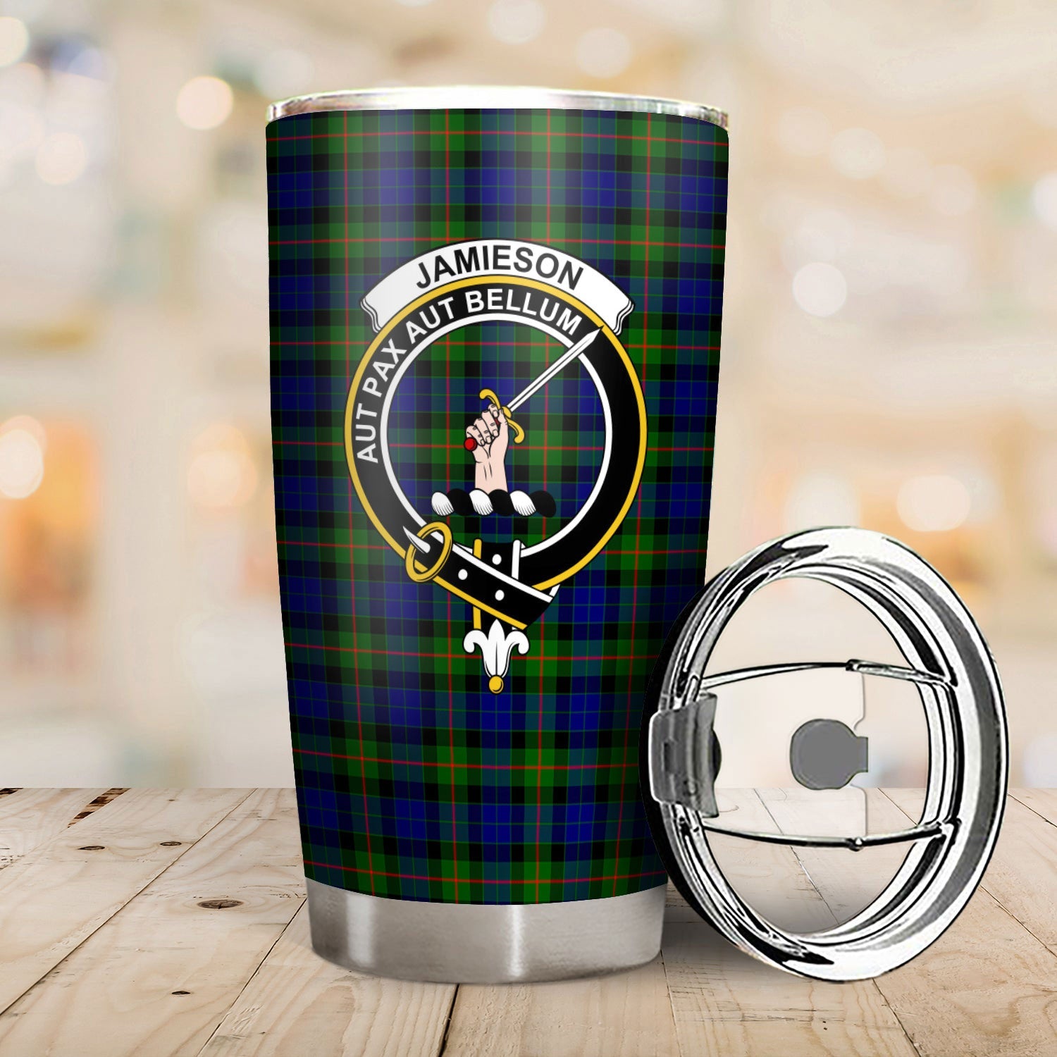 Clan Jamieson Tartan Crest Tumbler TI12 Clan Hall Tartan Today   