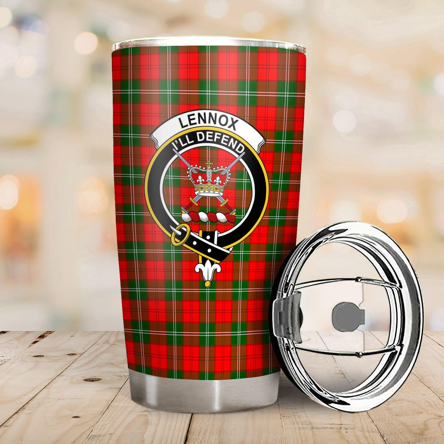 Clan Lennox (Lennox Kincaid) Tartan Crest Tumbler QS32 Clan Lennox Tartan Today   