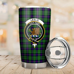 Clan Leslie Hunting Tartan Crest Tumbler EB44 Clan Leslie Tartan Today   