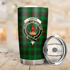 Clan Lundin Tartan Crest Tumbler XG35 Clan Lundin Tartan Today   