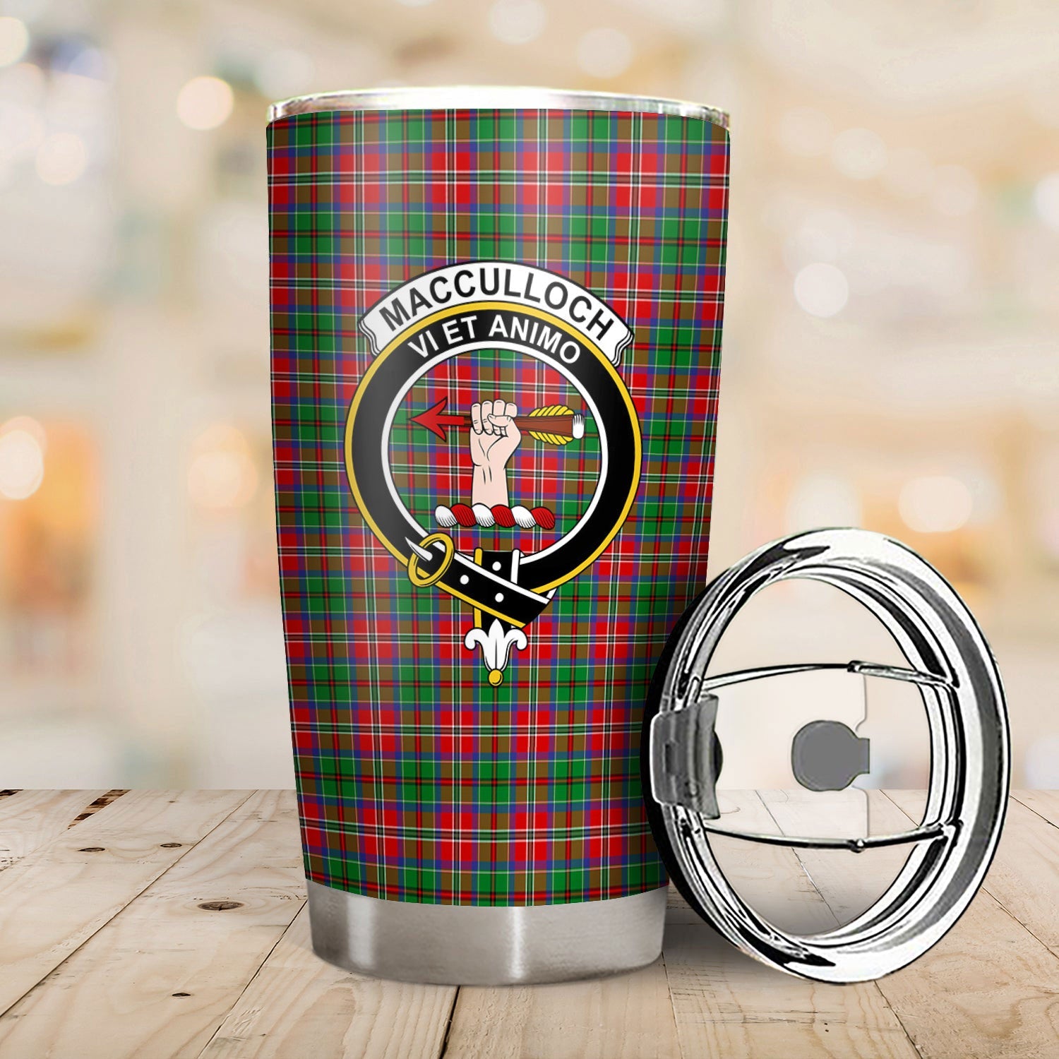 Clan MacCulloch (McCulloch) Tartan Crest Tumbler KB25 Clan McCulloch Tartan Today   