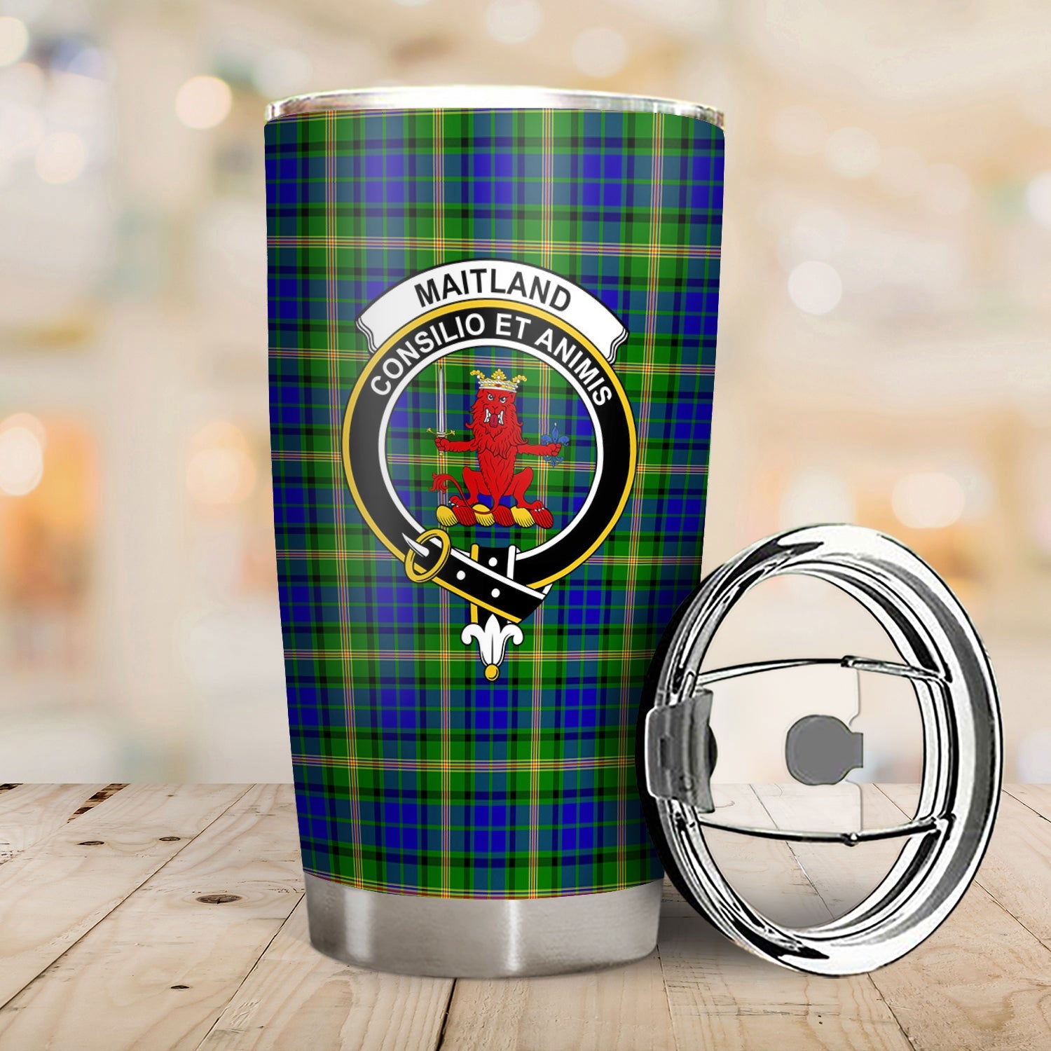 Clan Maitland Tartan Crest Tumbler LJ53 Clan Maitland Tartan Today   