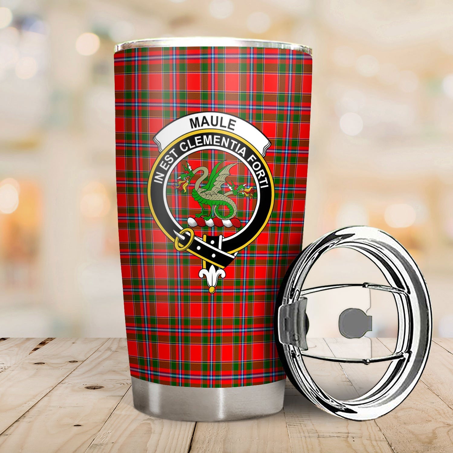 Clan Maule Tartan Crest Tumbler VV75 Clan Maule Tartan Today   