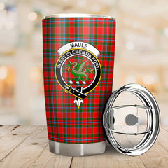 Clan Maule Tartan Crest Tumbler VV75 Clan Maule Tartan Today   