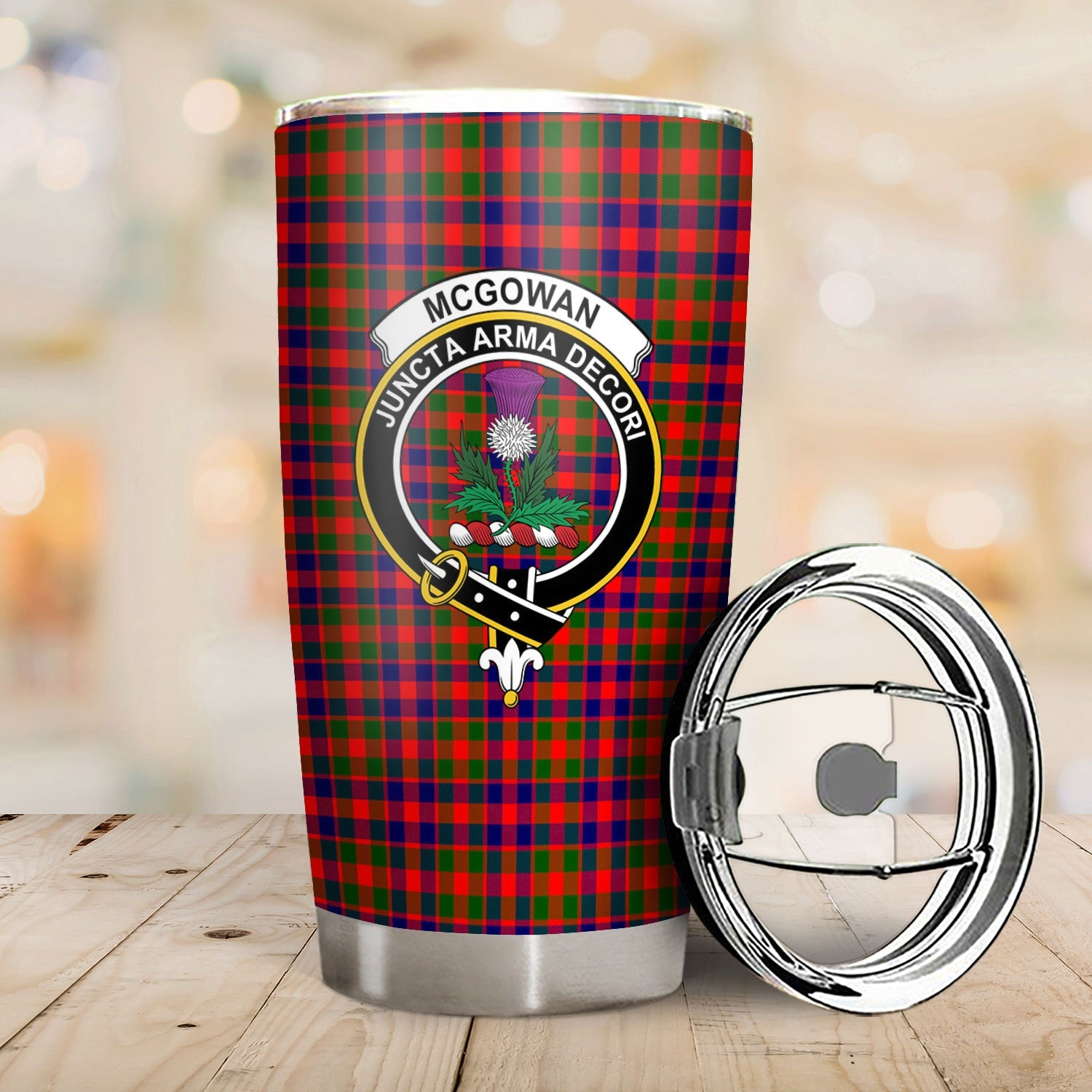 Clan McGowan Tartan Crest Tumbler WZ32 Clan MacGowan (McGowan) Tartan Today   