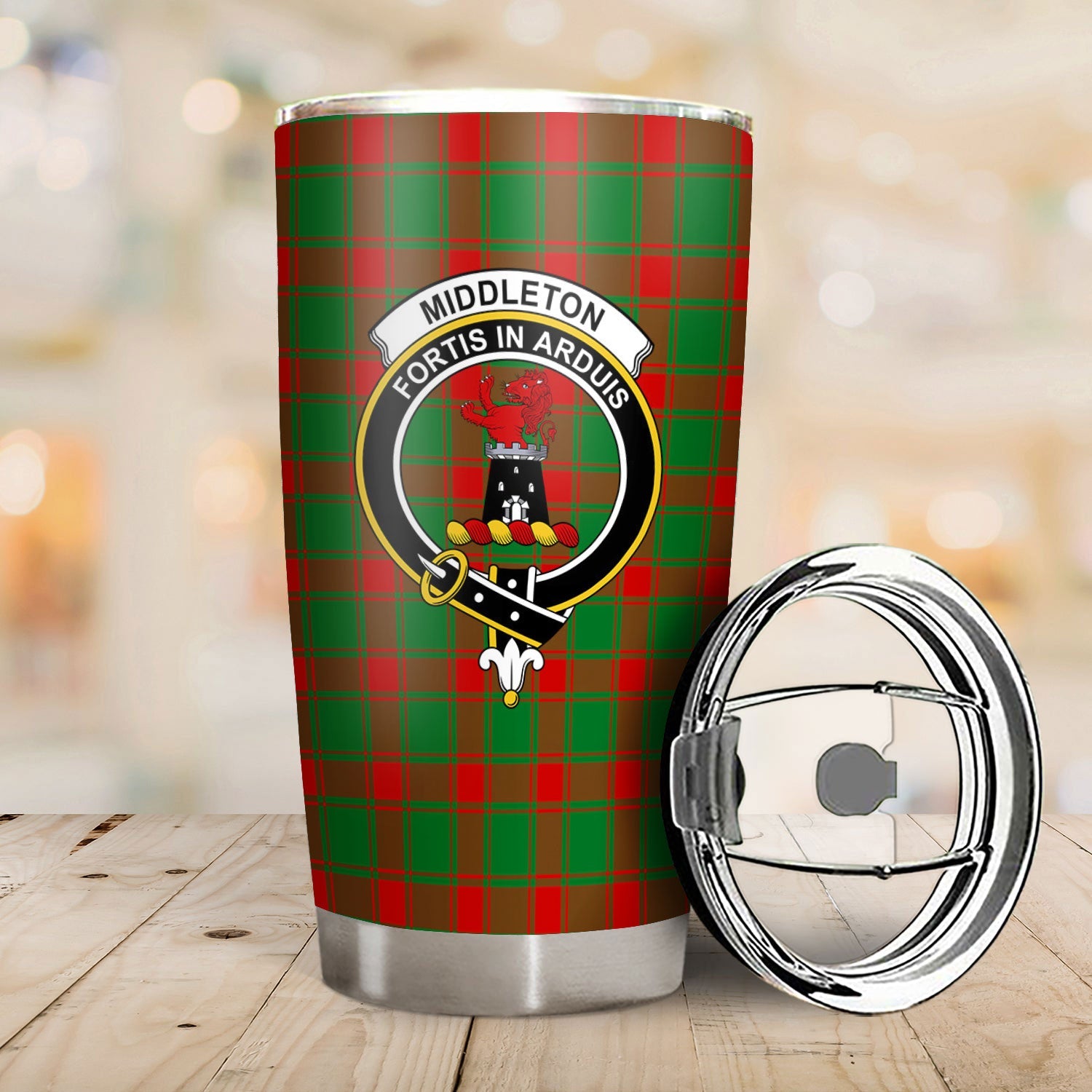 Clan Middleton Modern Tartan Crest Tumbler IW47 Clan Middleton Tartan Today   