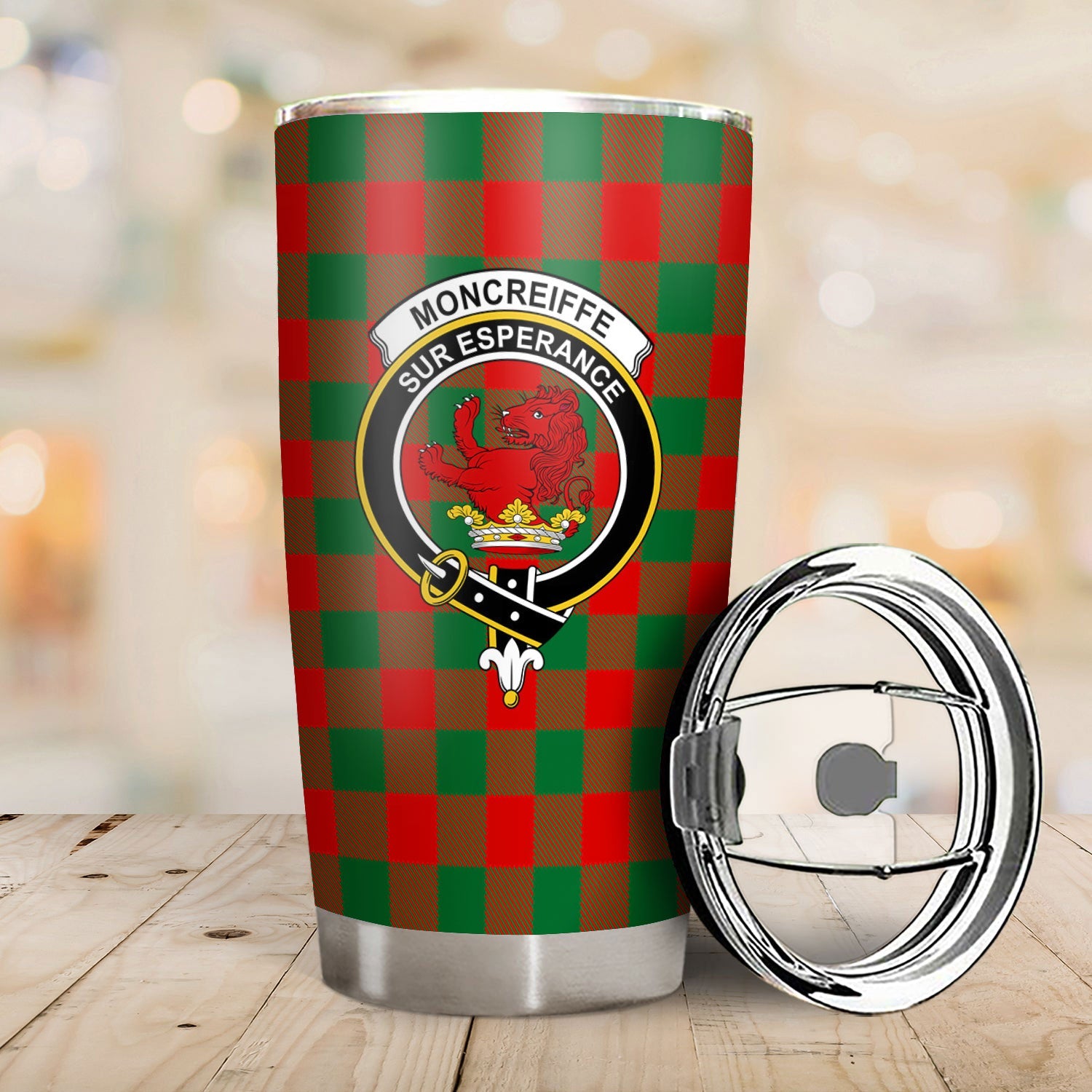 Clan Moncreiffe (or Moncreiff) Tartan Crest Tumbler IK51 Clan Moncrieffe Tartan Today   