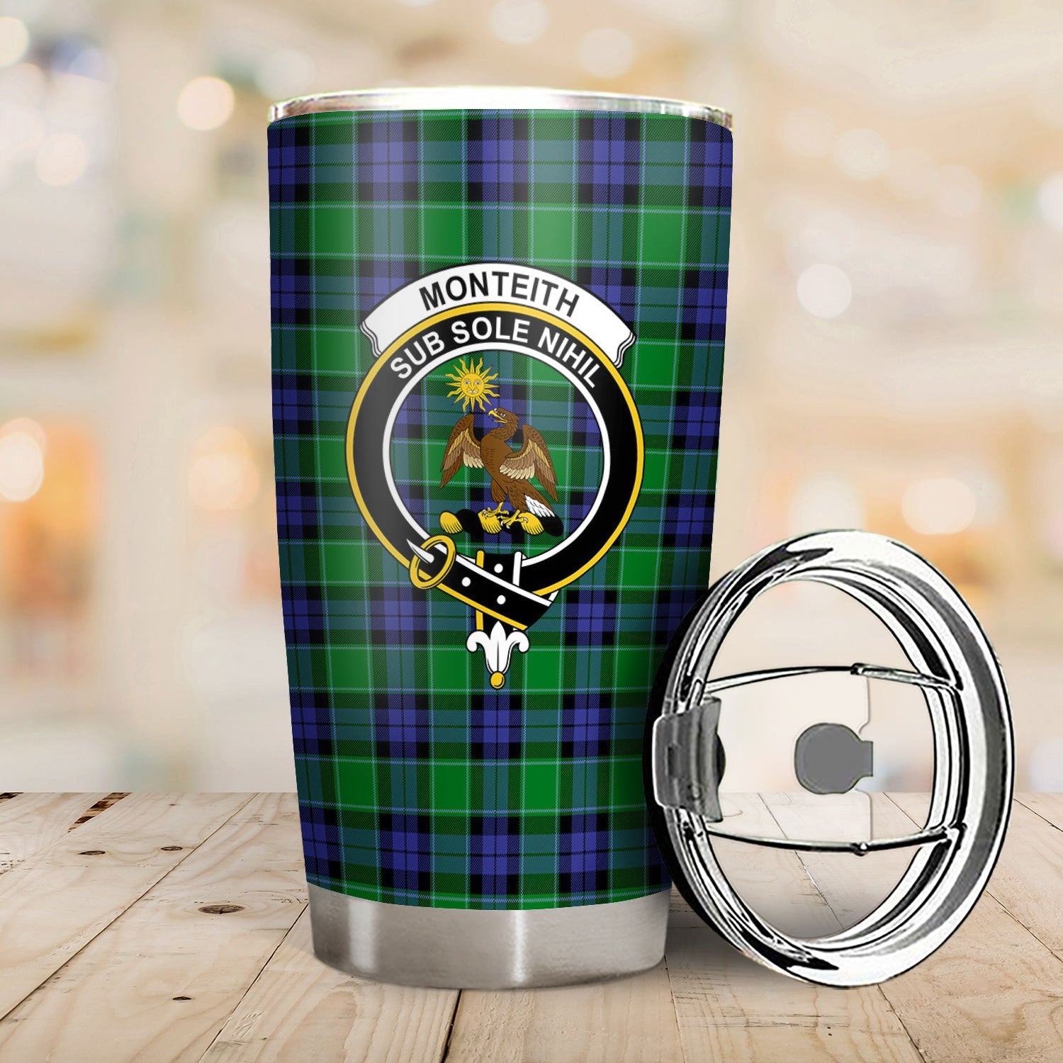 Clan Monteith Tartan Crest Tumbler KU47 Clan Monteith Tartan Today   