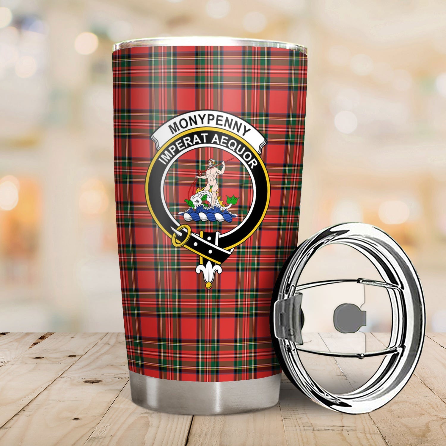 Clan Monypenny Tartan Crest Tumbler PM97 Clan Monypenny Tartan Today   