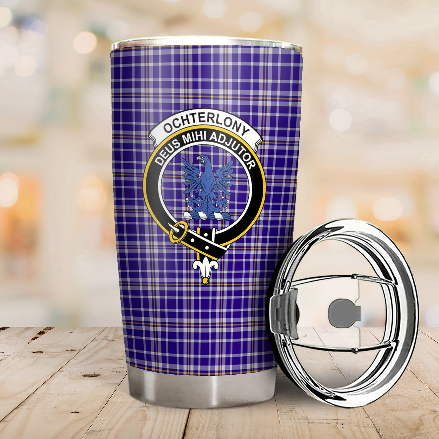 Clan Ochterlony Tartan Crest Tumbler EE32 Clan Ochterlony/ Ochterlonie Tartan Today   