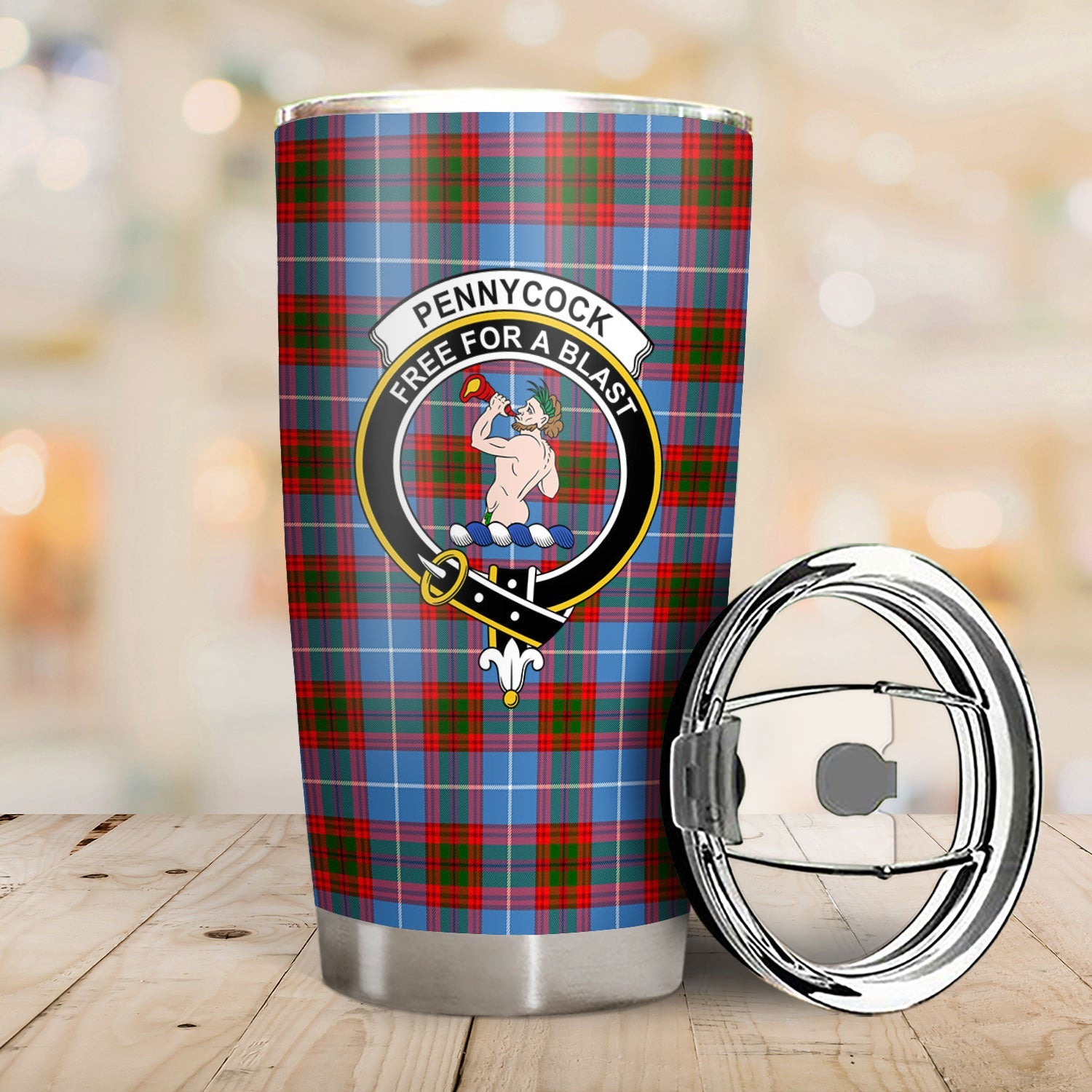 Clan Pennycook Tartan Crest Tumbler JA51 Clan Pennycook Tartan Today   