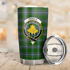 Clan Pringle Tartan Crest Tumbler RG68 Clan Pringle Tartan Today   