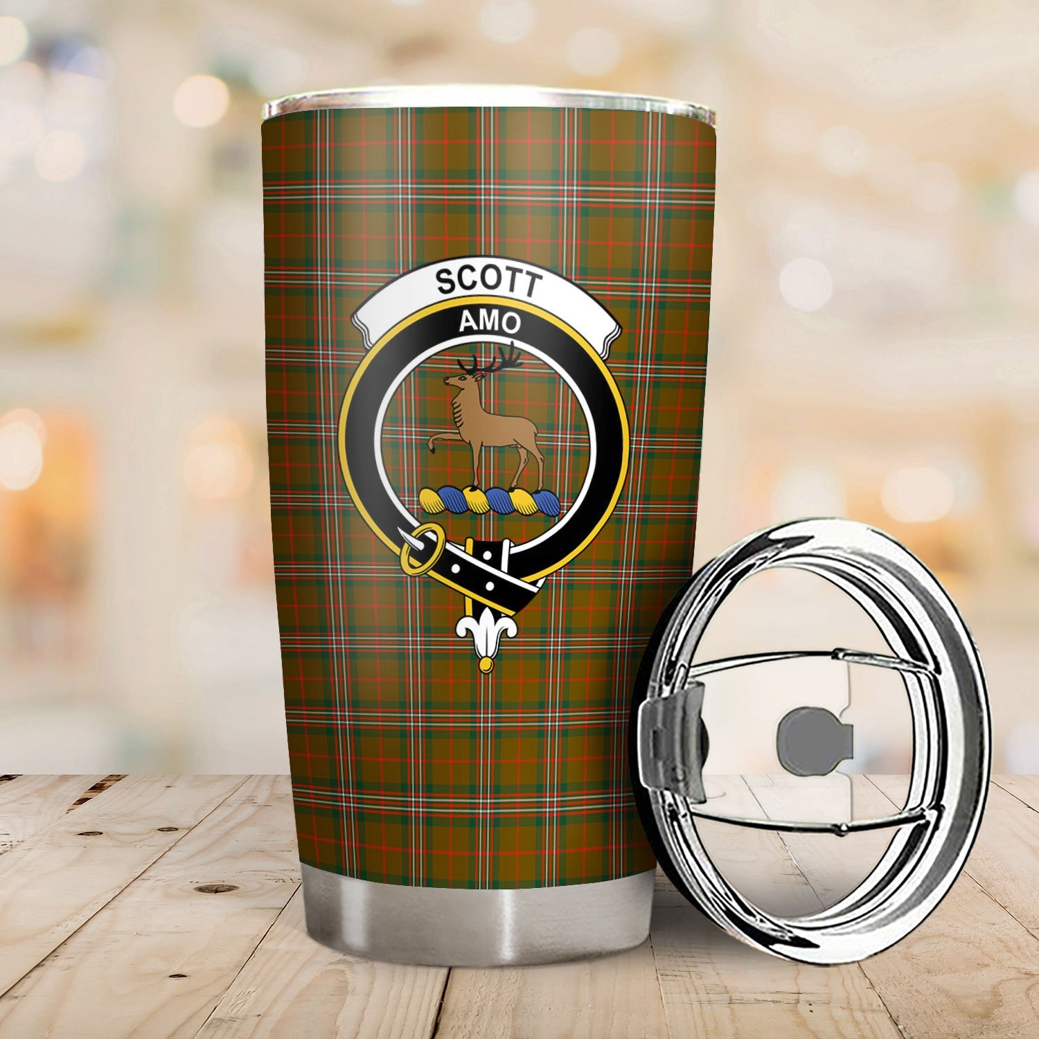 Clan Scott Brown Modern Tartan Crest Tumbler FB28 Clan Scott (Scott Tartan) Tartan Today   