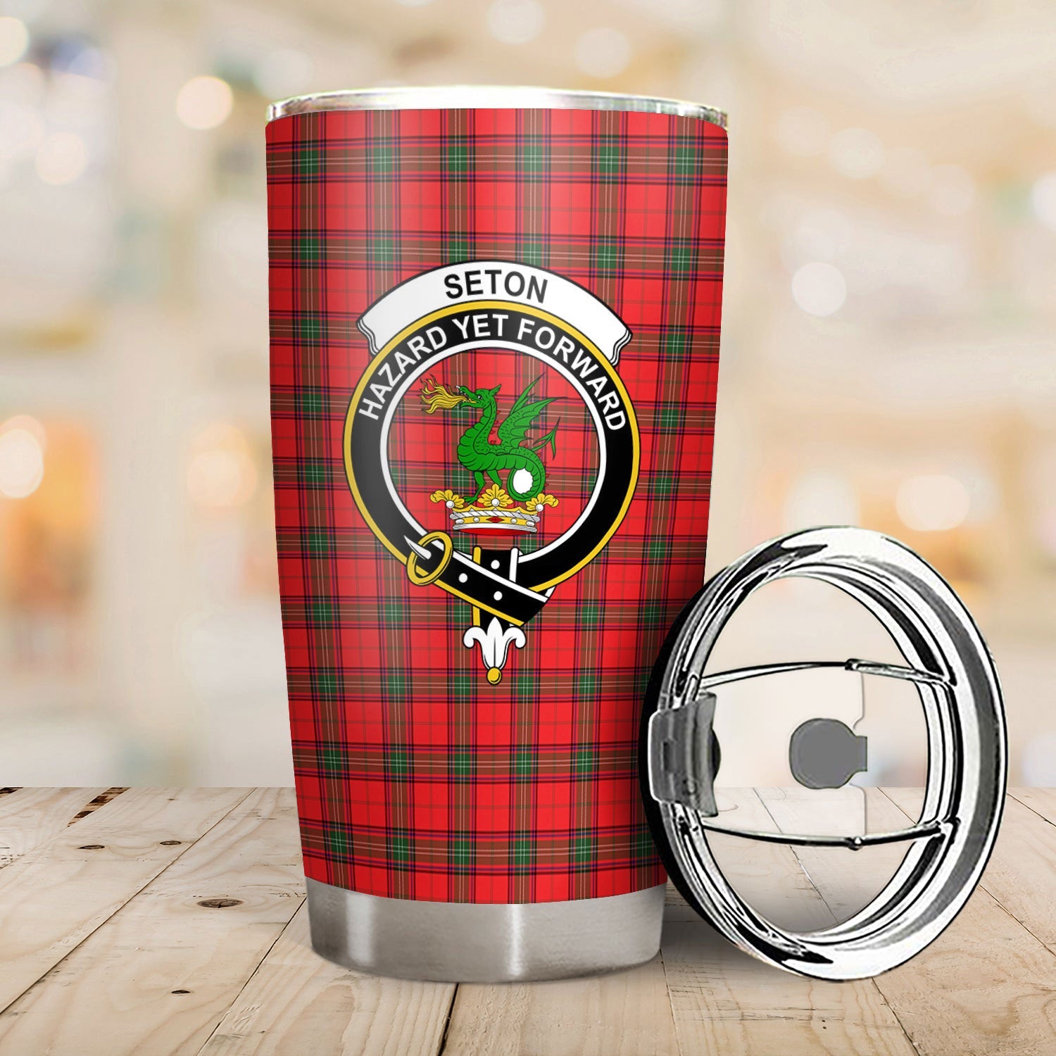 Clan Seton Modern Tartan Crest Tumbler KF30 Clan Seton Tartan Today   