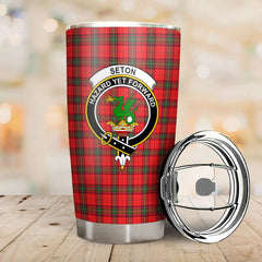 Clan Seton Modern Tartan Crest Tumbler KF30 Clan Seton Tartan Today   