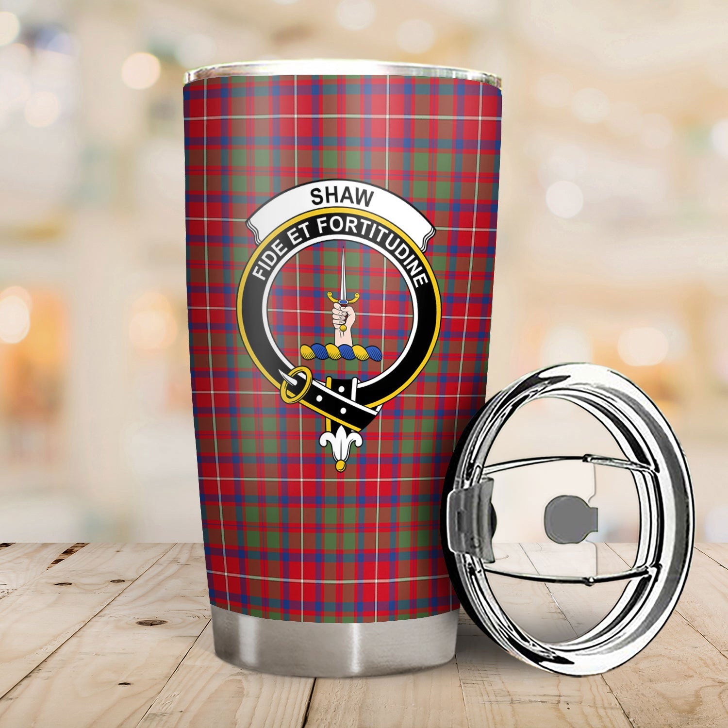 Clan Shaw Red Modern Tartan Crest Tumbler FF71 Clan Shaw Tartan Today   