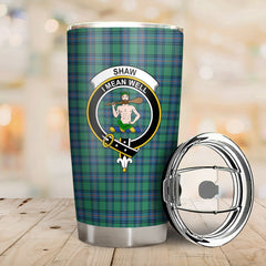 Clan Shaw (of Sauchie) Ancient Tartan Crest Tumbler FM90 Clan Shaw Tartan Today   