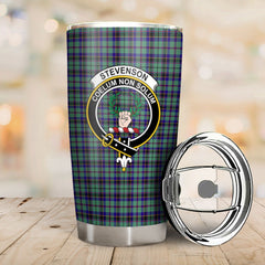 Clan Stevenson Tartan Crest Tumbler HQ81 Clan Stevenson Tartan Today   