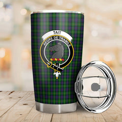 Clan Tait Tartan Crest Tumbler KG92 Clan Tait Tartan Today   