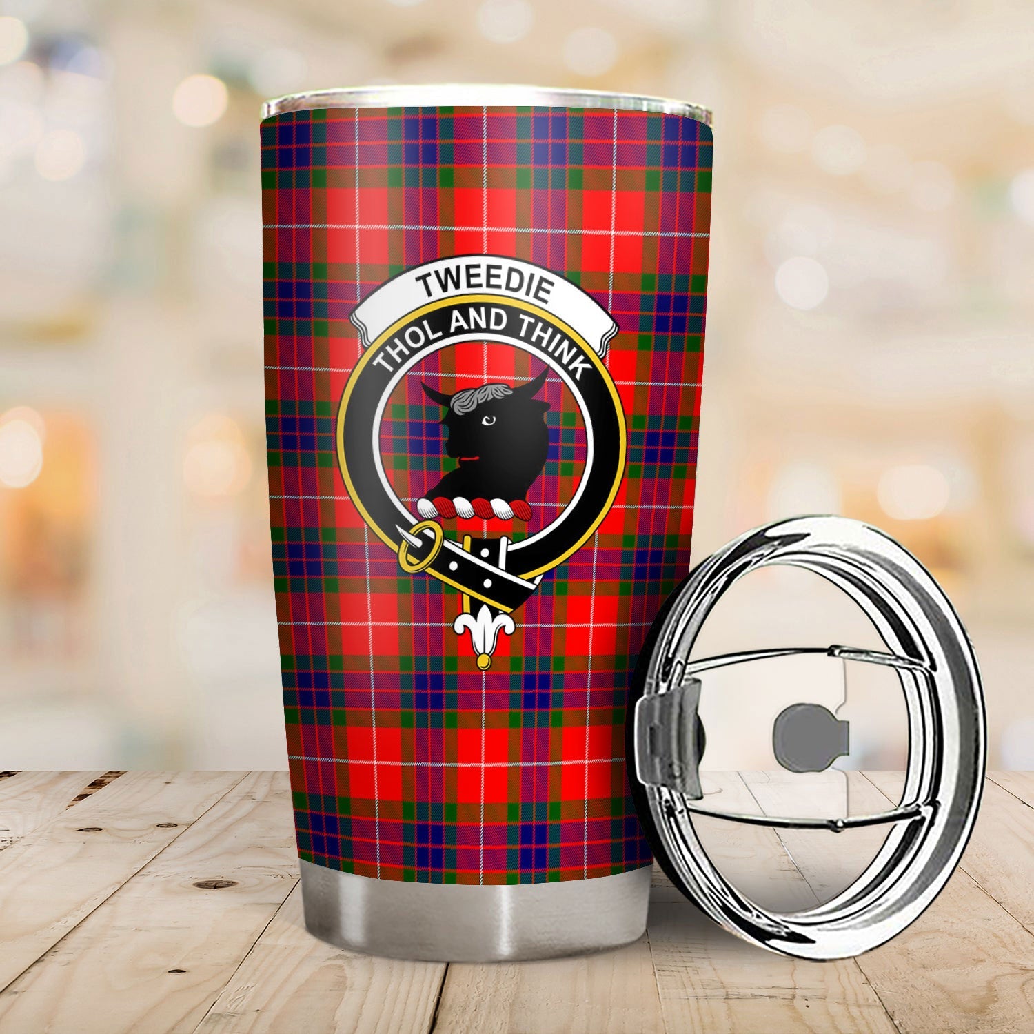 Clan Tweedie Tartan Crest Tumbler JO33 Clan Tweedie Tartan Today   