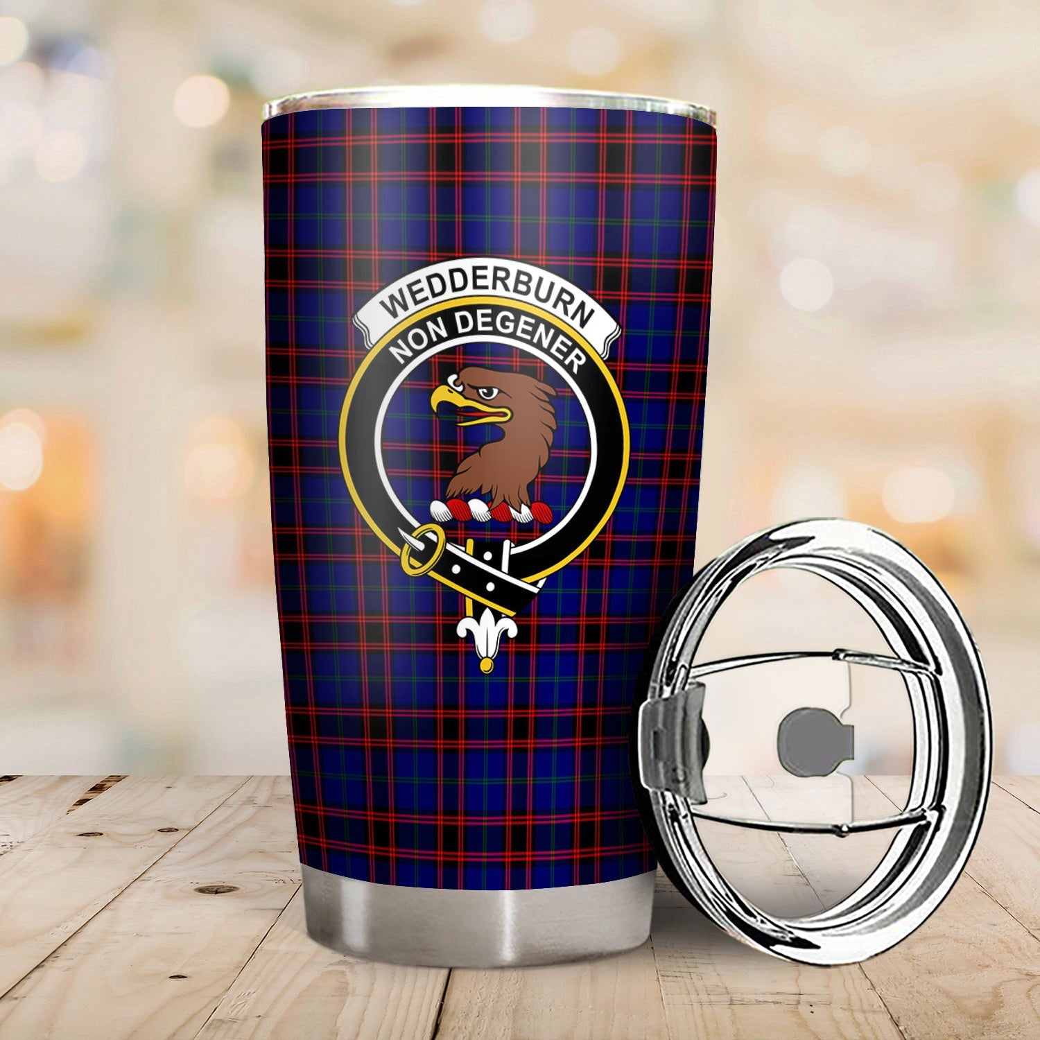 Clan Wedderburn Tartan Crest Tumbler HS81 Clan Wedderburn Tartan Today   