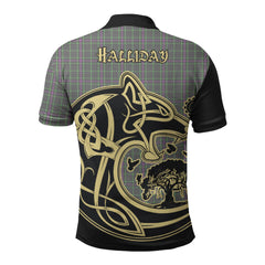 Clan Halliday Tartan Polo Shirt Viking Wolf VT63 Halliday Tartan Tartan Polo   