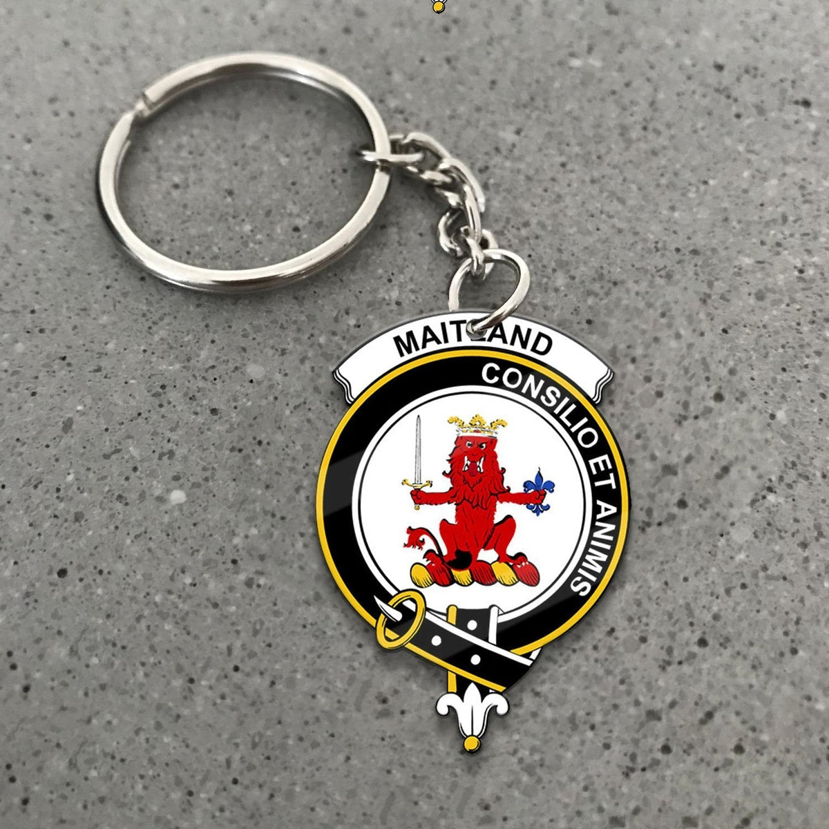 Clan Maitland Tartan Crest Keychain MC83 Clan Maitland Tartan Today   