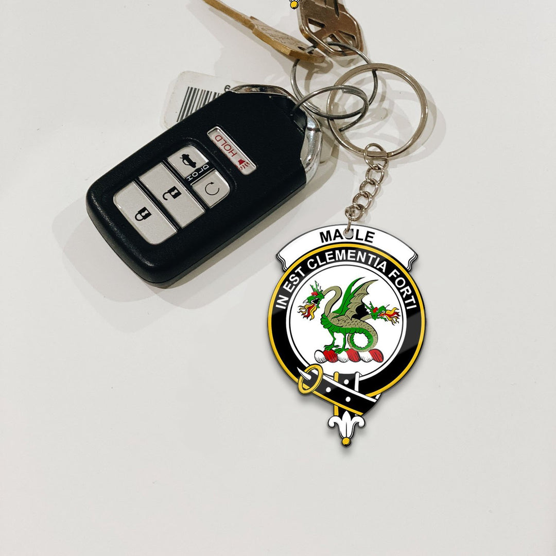 Clan Maule Tartan Crest Keychain AJ33 Clan Maule Tartan Today   