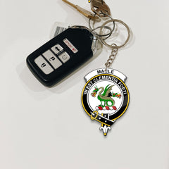 Clan Maule Tartan Crest Keychain AJ33 Clan Maule Tartan Today   