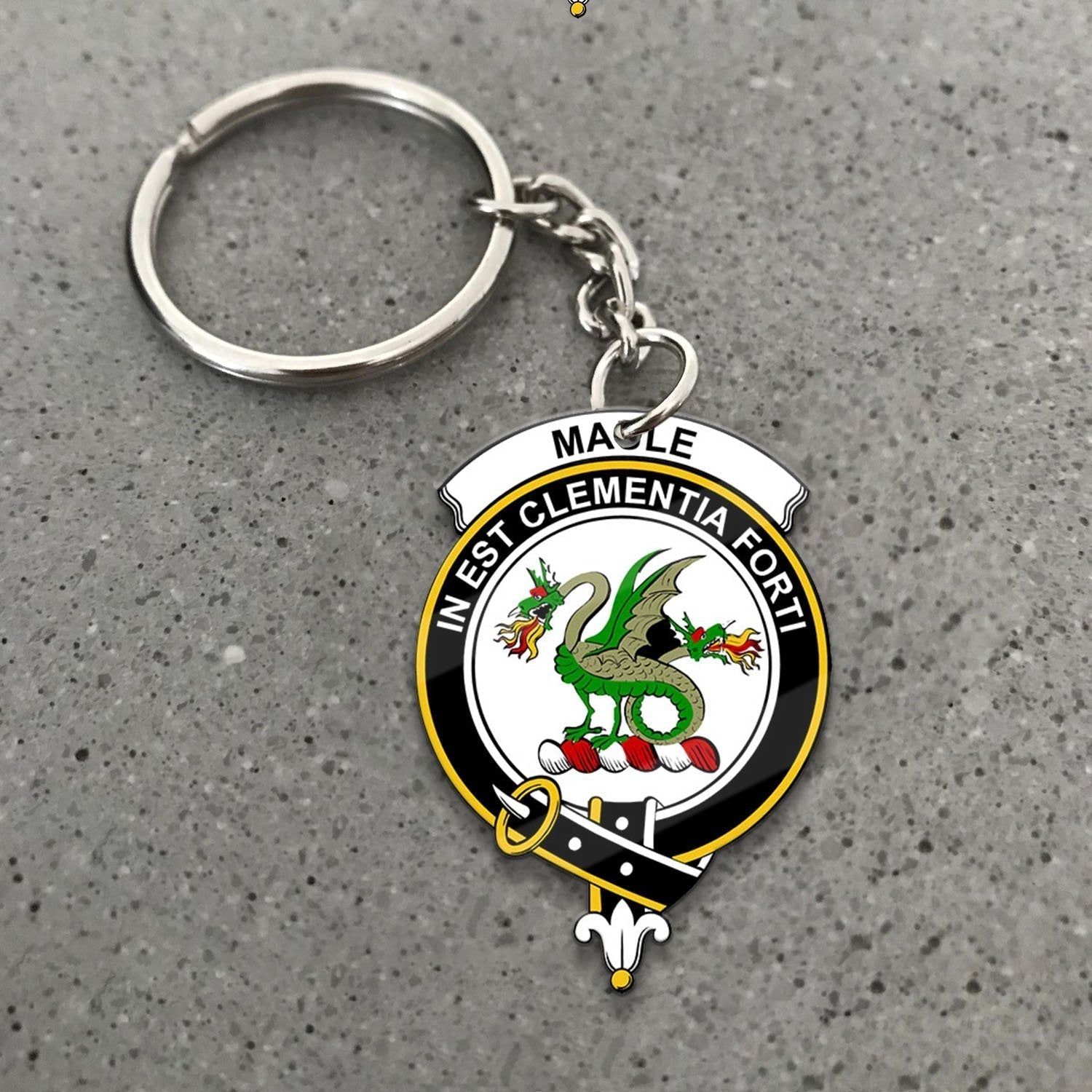 Clan Maule Tartan Crest Keychain AJ33 Clan Maule Tartan Today   