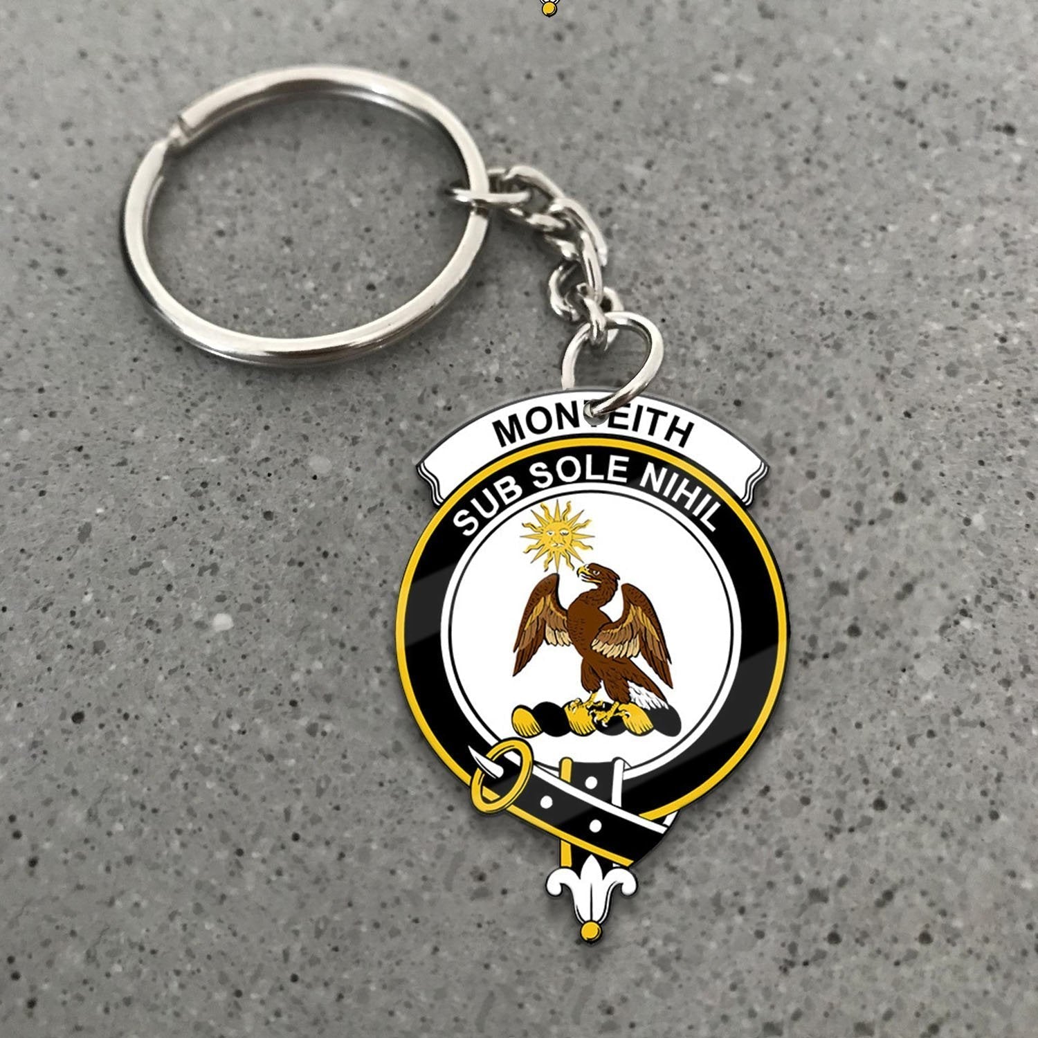 Clan Monteith Tartan Crest Keychain VQ95 Clan Monteith Tartan Today   