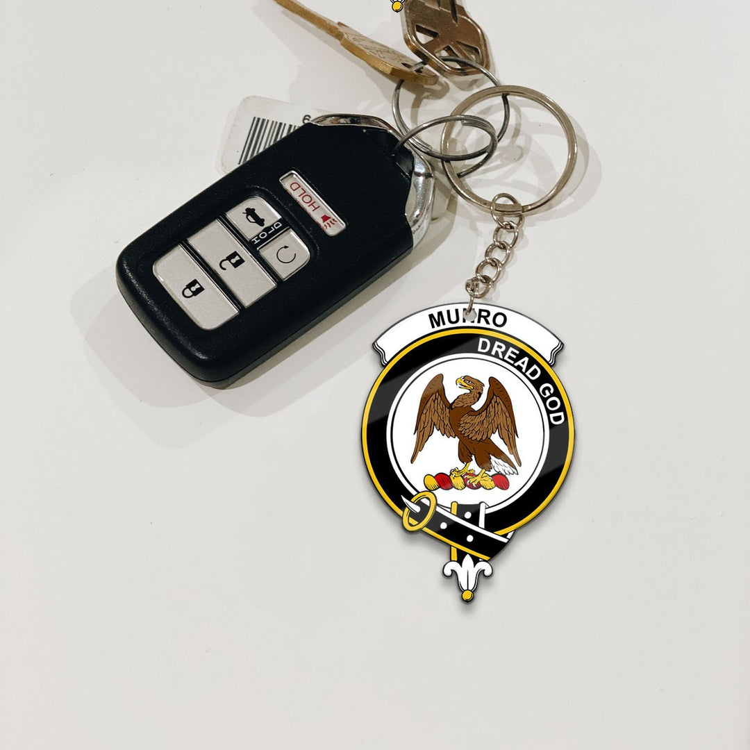 Clan Munro Tartan Crest Keychain MT75 Clan Munro Tartan Today   