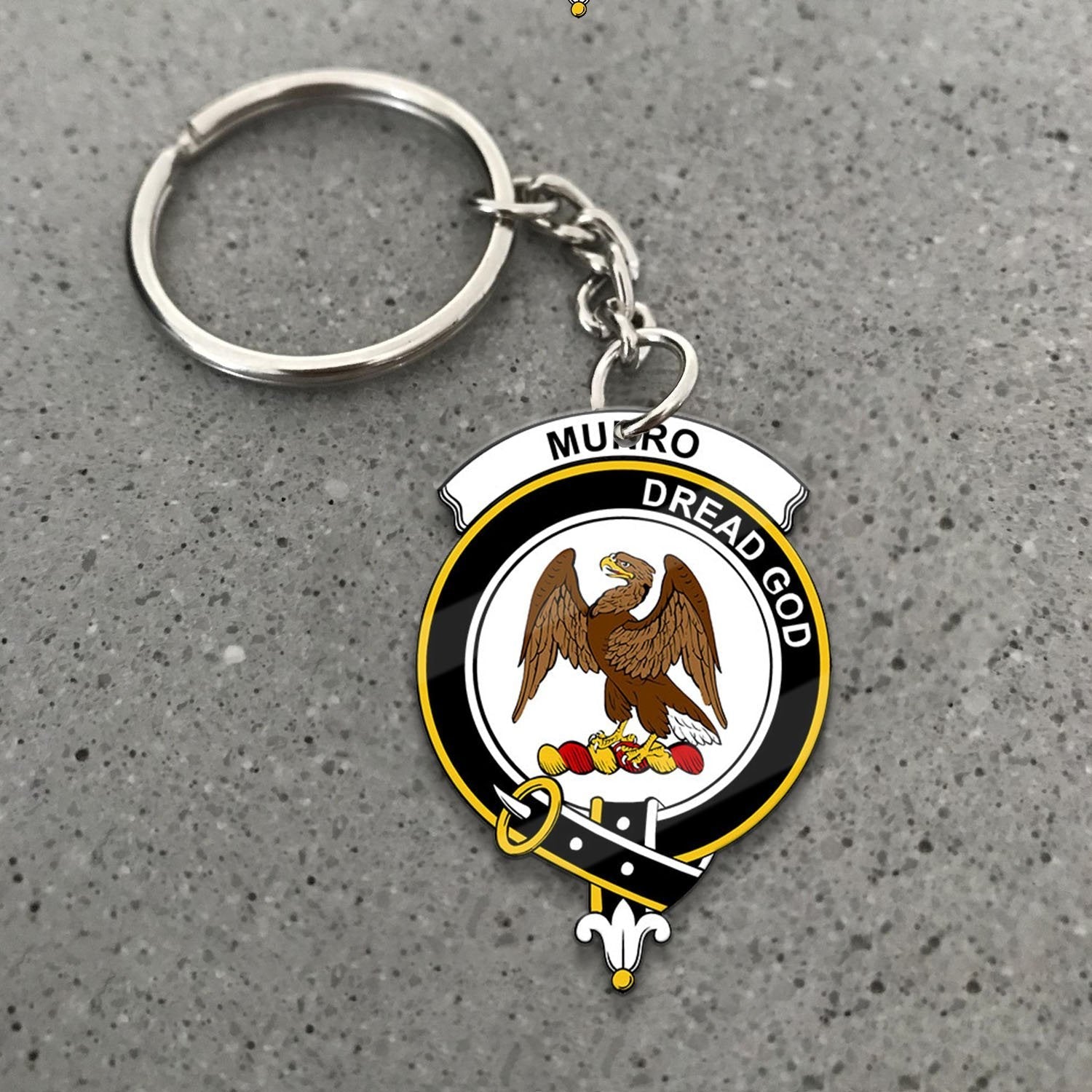 Clan Munro Tartan Crest Keychain MT75 Clan Munro Tartan Today   