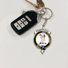 Clan Pennycook Tartan Crest Keychain KT72 Clan Pennycook Tartan Today   