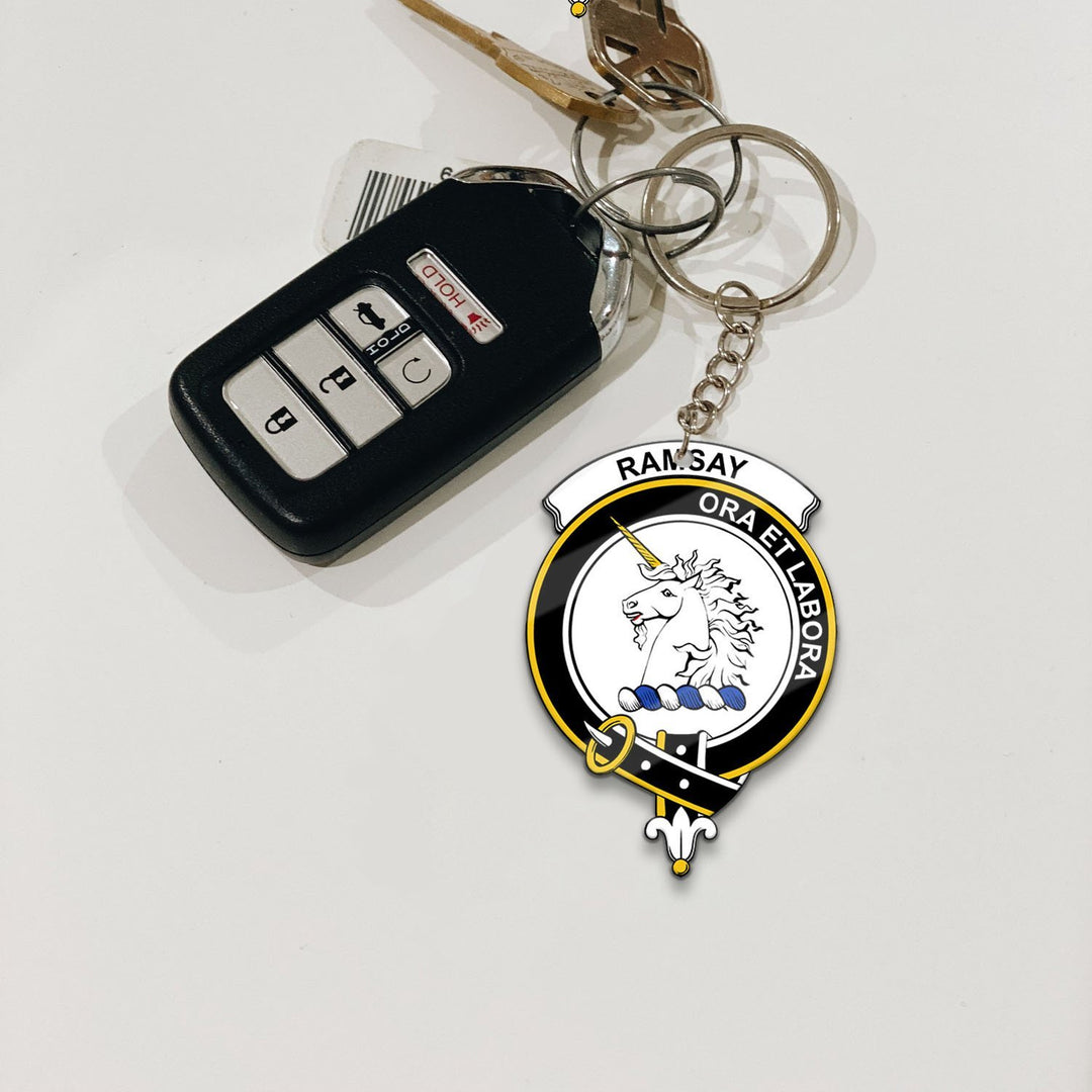 Clan Ramsay Tartan Crest Keychain SJ42 Clan Ramsay Tartan Today   