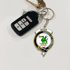 Clan Seton Tartan Crest Keychain ZX78 Clan Seton Tartan Today   