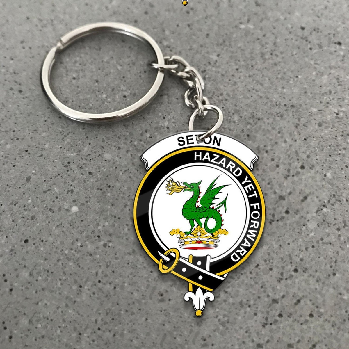 Clan Seton Tartan Crest Keychain ZX78 Clan Seton Tartan Today   