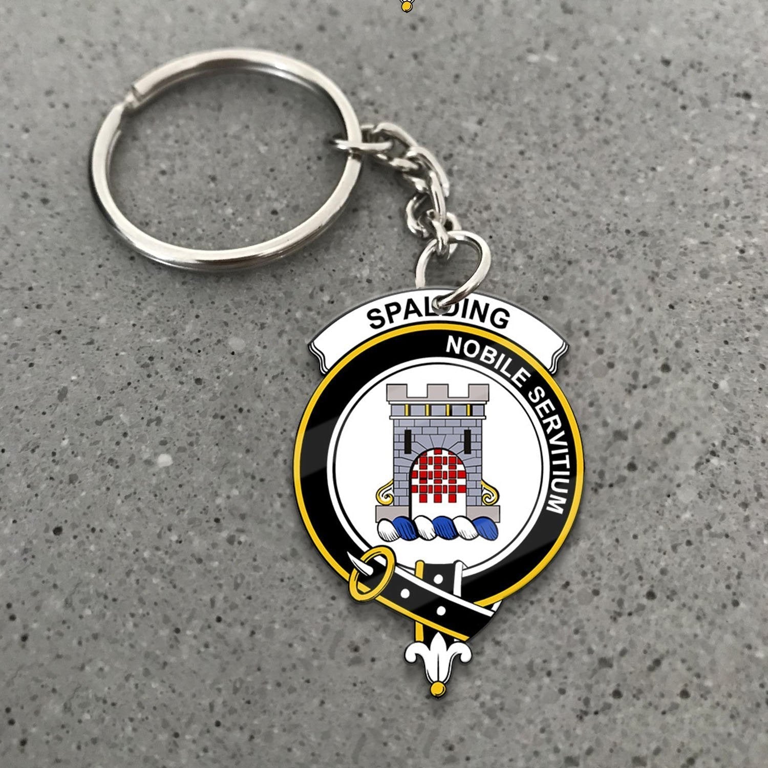 Clan Spalding Tartan Crest Keychain ED41 Clan Spalding Tartan Today   