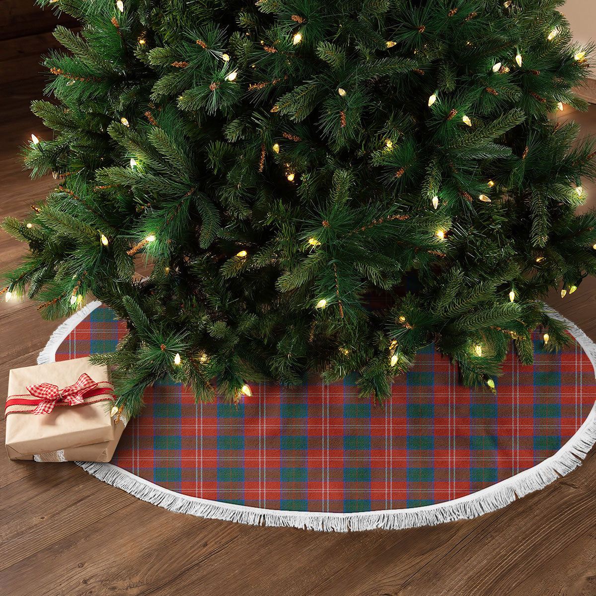 Clan Chisholm Ancient Tartan Christmas Tree Skirt DR45 Chisholm Ancient Tartan Tartan Christmas   