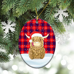 Clan Hamilton Modern Tartan Christmas Ceramic Ornament Highland Cows Style SY57 Hamilton Modern Tartan Tartan Ornament   