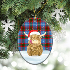 Clan Pennycook Tartan Christmas Ceramic Ornament Highland Cows Style QS60 Pennycook Tartan Tartan Ornament   