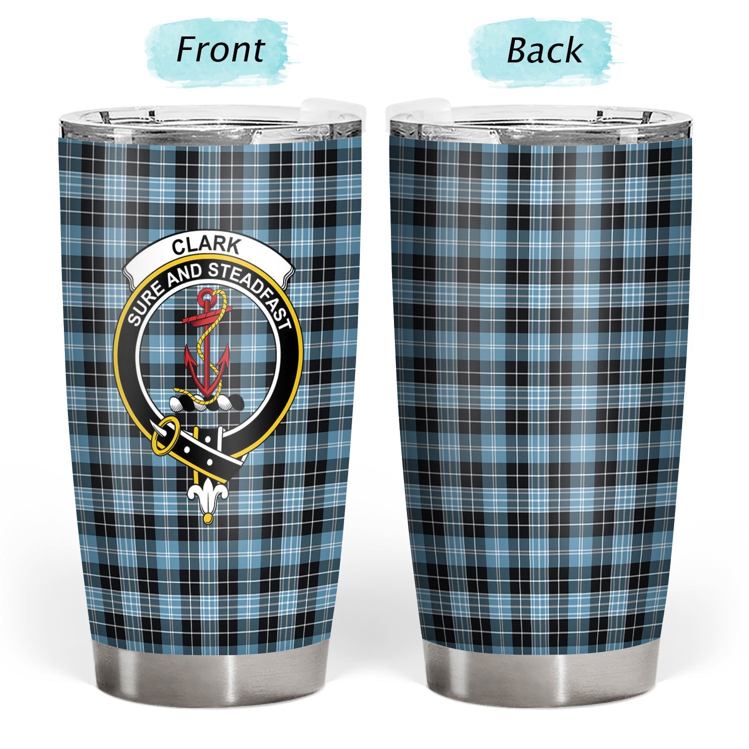 Clan Clark Ancient Tartan Crest Tumbler FF23 Clan Clark Tartan Today   