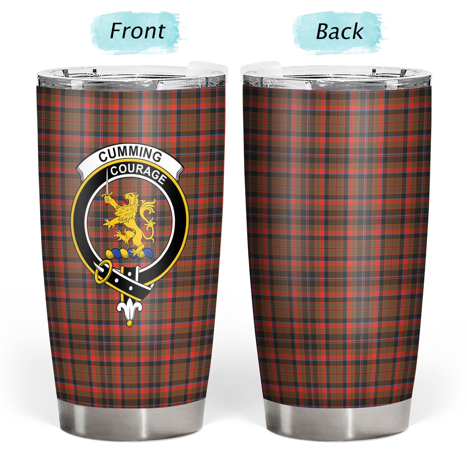 Clan Cumming Hunting Weathered Tartan Crest Tumbler OI86 Clan Cumming Tartan Today   